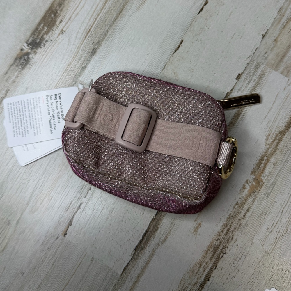 lululemon athletica Glittery Rose Gold Everywhere Nano Belt Bag - Picture 2 of 4